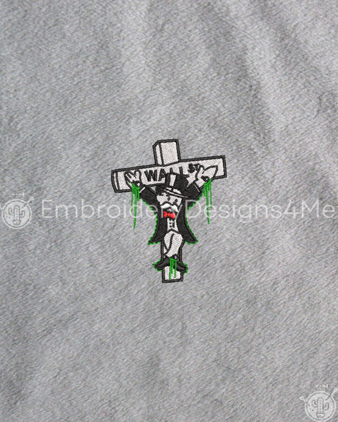 Mr Monopoly Cash Money Wall Street St Crucified Embroidery Design Etsy