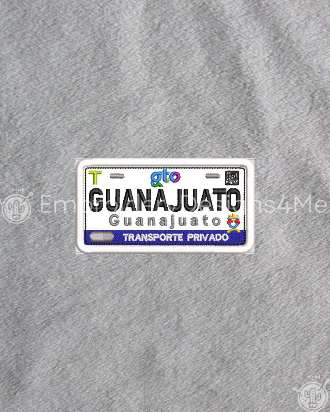 Guanajuato Car Mexican License Driving Plate Mexico Placa Embroidery