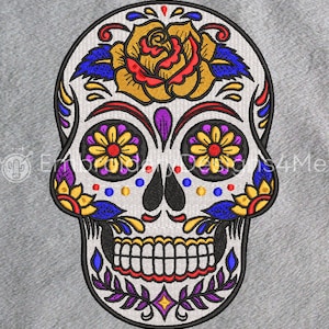 Catrina Mexican Skull Dia de Muertos Diseño de Bordado