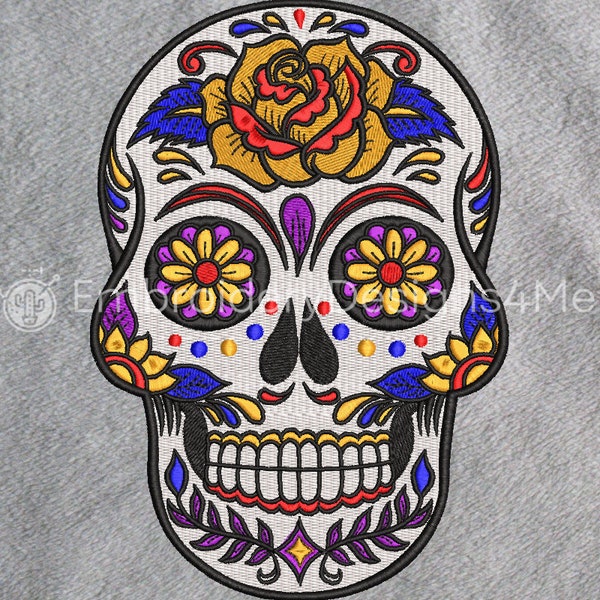 Catrina Mexican Skull Dia de Muertos Embroidery Design