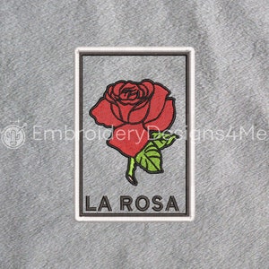 Lotería Mexicana La Rosa La Rosa Lotería Mexicana De Bingo Diseño bordado