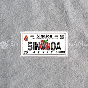 Sinaloa Auto Mexicaanse Kenteken Rijplaat Mexico Placa Borduurwerk Digitaal Ontwerp