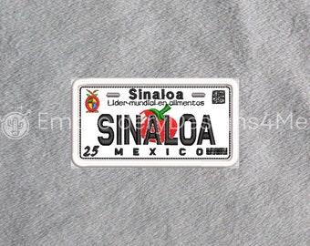 Placa Carro Estado de Sinaloa, Car Plate Mexico, Placas Coche de