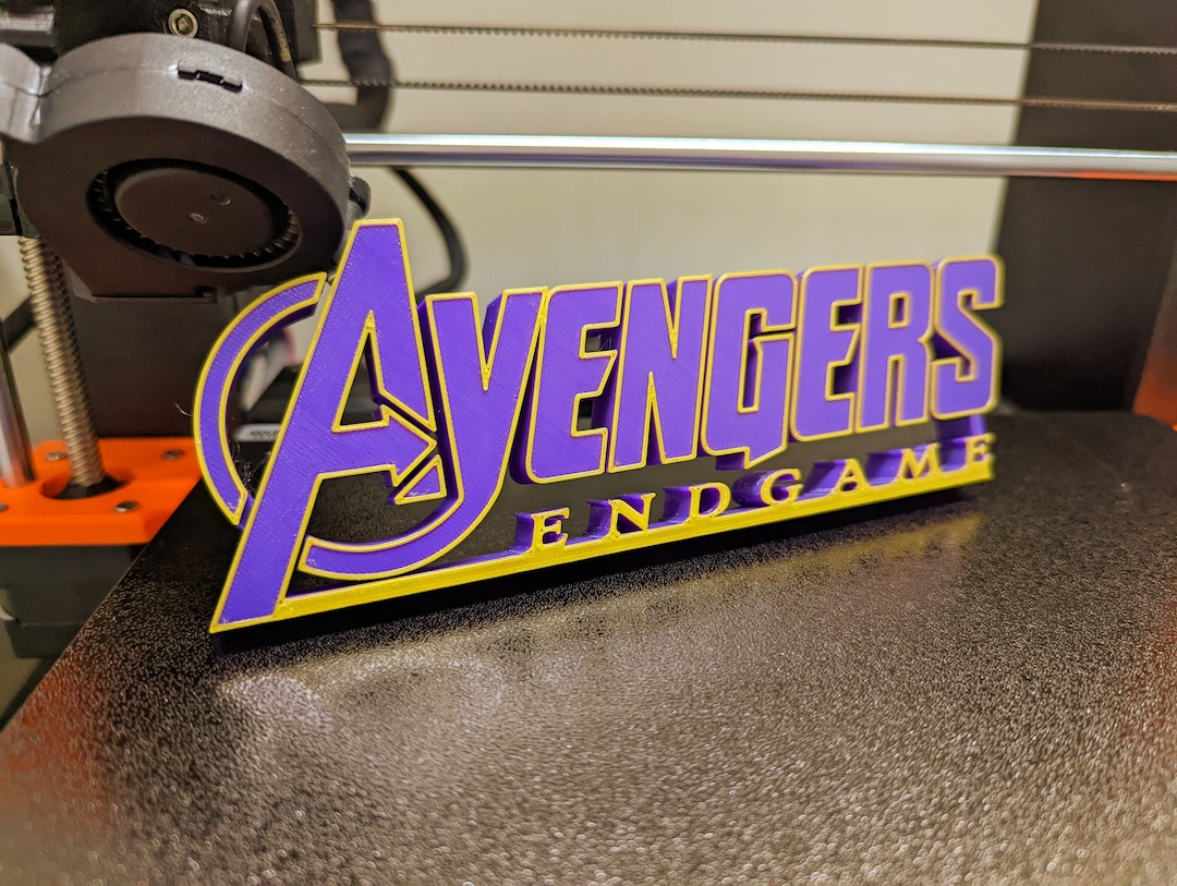 Avengers Endgame Sign With Accent Colour (8 Inches) | 3d-printed | High ...