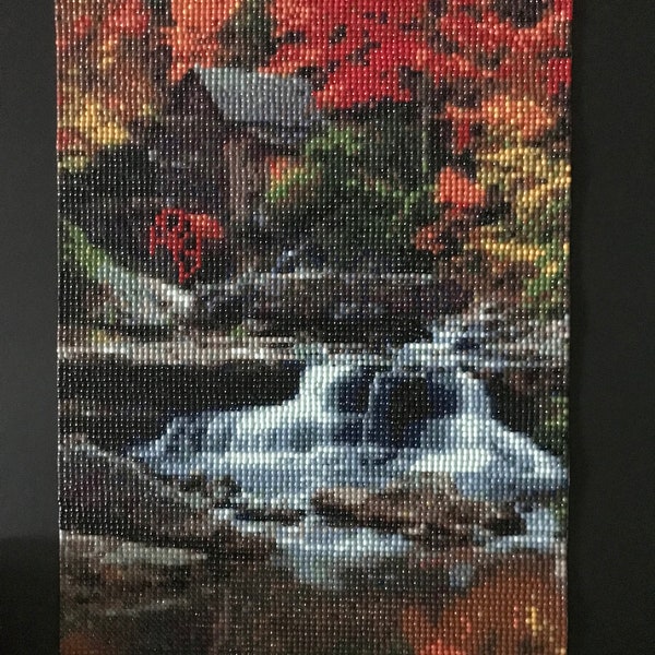 Waterfall- finished- unframed- free shipping