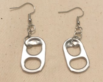 Colored Dangle Soda Can Tab Earrings
