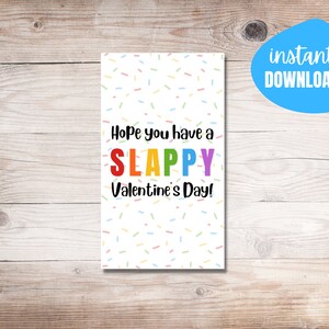 Slappy Valentine&#39;s Cards | Slap Bracelet Valentine&#39;s | Rainbow Slap Bracelet Gift Tags | Slappy Valentines | School Valentine