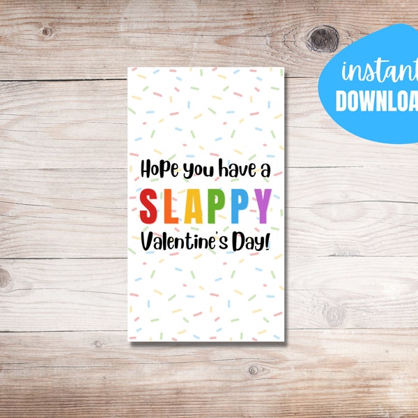 Slappy Valentine's Cards | Slap Bracelet Valentine's | Rainbow Slap Bracelet Gift Tags | Slappy Valentines | School Valentine