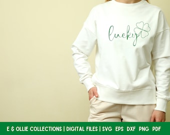 Trébol de la suerte SVG: Diseño de camiseta del Día de San Patricio (Descarga digital)