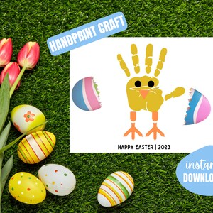 Baby Chick Handprint | Easter Craft | Easter Printable | Digital Download | PreSchool Craft | Easter Keepsake