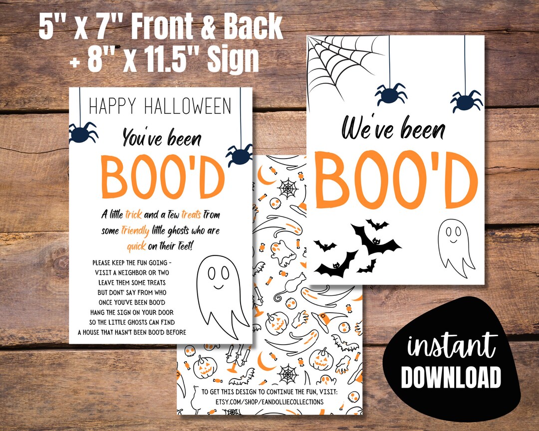 You've Been Boo'd Printable | We've Been Boo'd Printable | Halloween ...