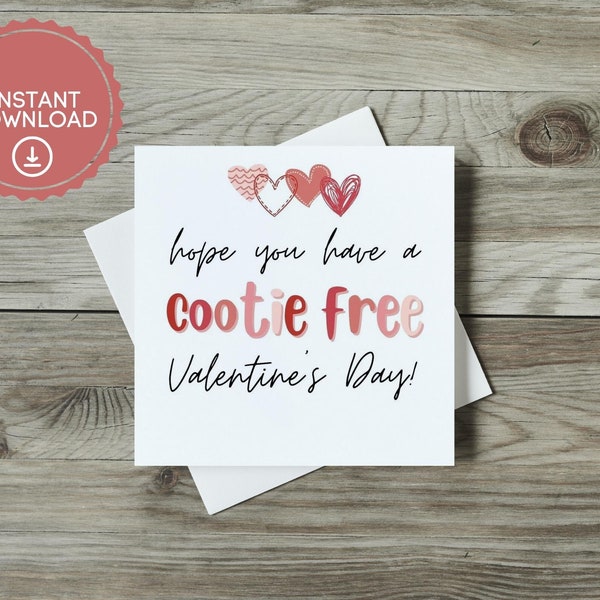 Cootie Free Valentine's Cards | Sanitizer Valentine's | Soap Valentines Gift Tags | Hand Soap Valentines | School Valentine | Non Candy Gift