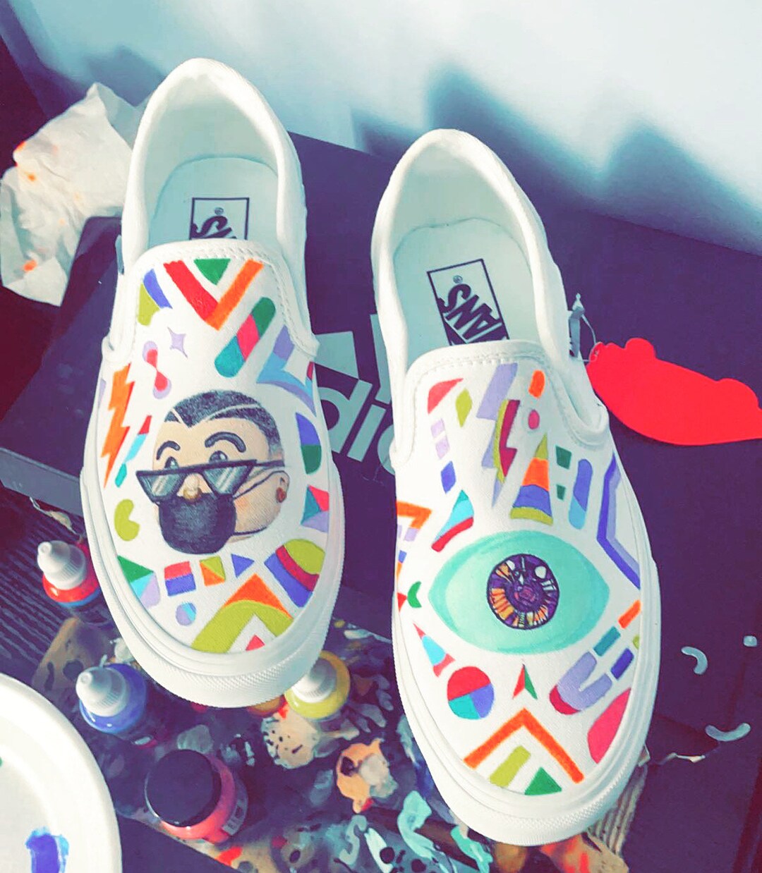 Custom Bad Bunny Vans Etsy