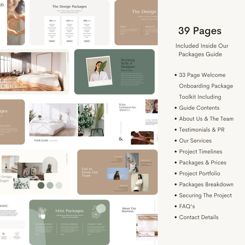 Interior Design Business Packages / Onboarding Guide Template - Etsy
