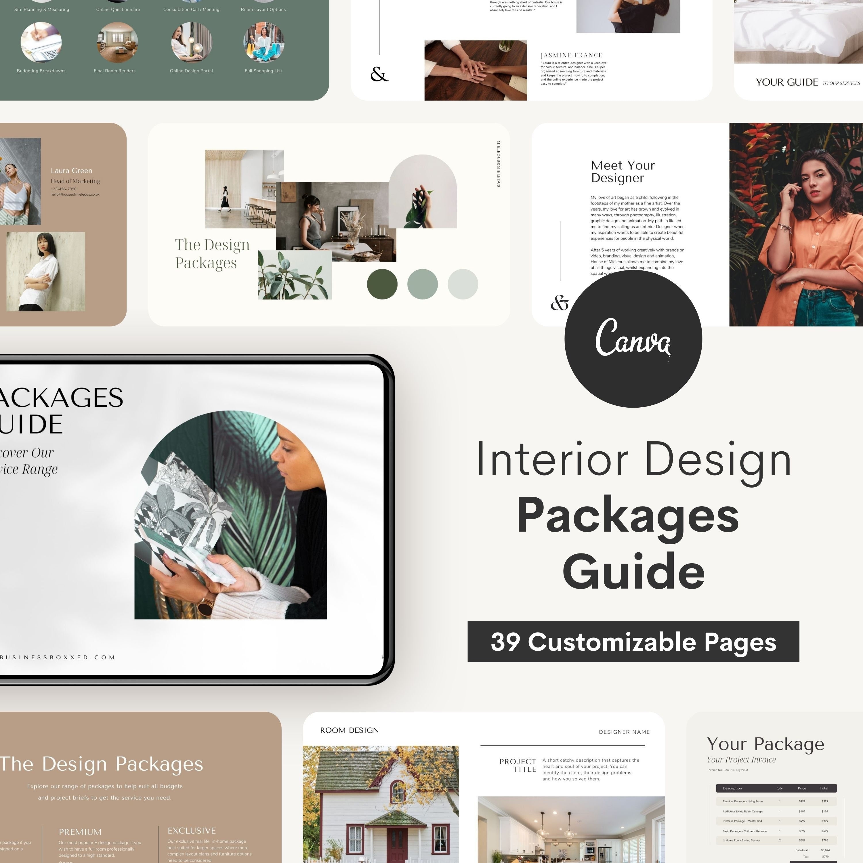 Interior Design Business Packages / Onboarding Guide Template Etsy