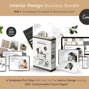 220+ Interior Design Business Start Up Templates Canva - Aesthetic, E Design, Welcome Guide, Contract, Social Media Templates, Proposal