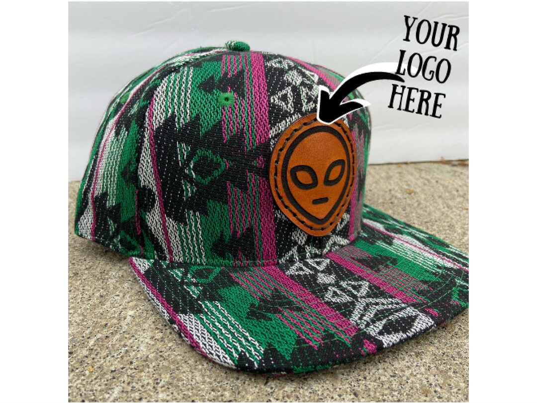 Leather Patch Faux Leather Cork Trucker Hat Custom Aztec Pendleton