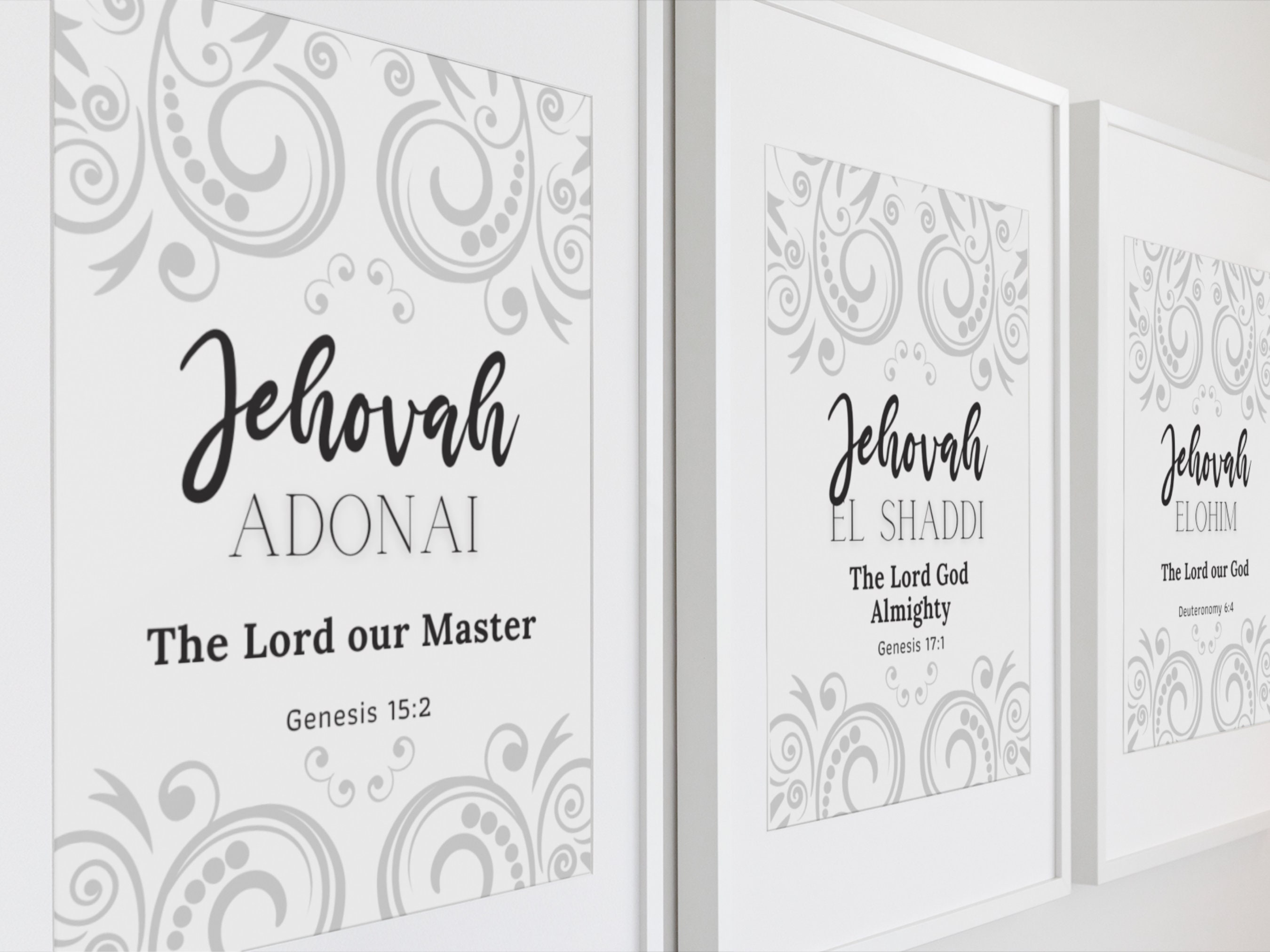 9 Names of God, Christian Wall Art, Christian Printables, Bible Verse ...