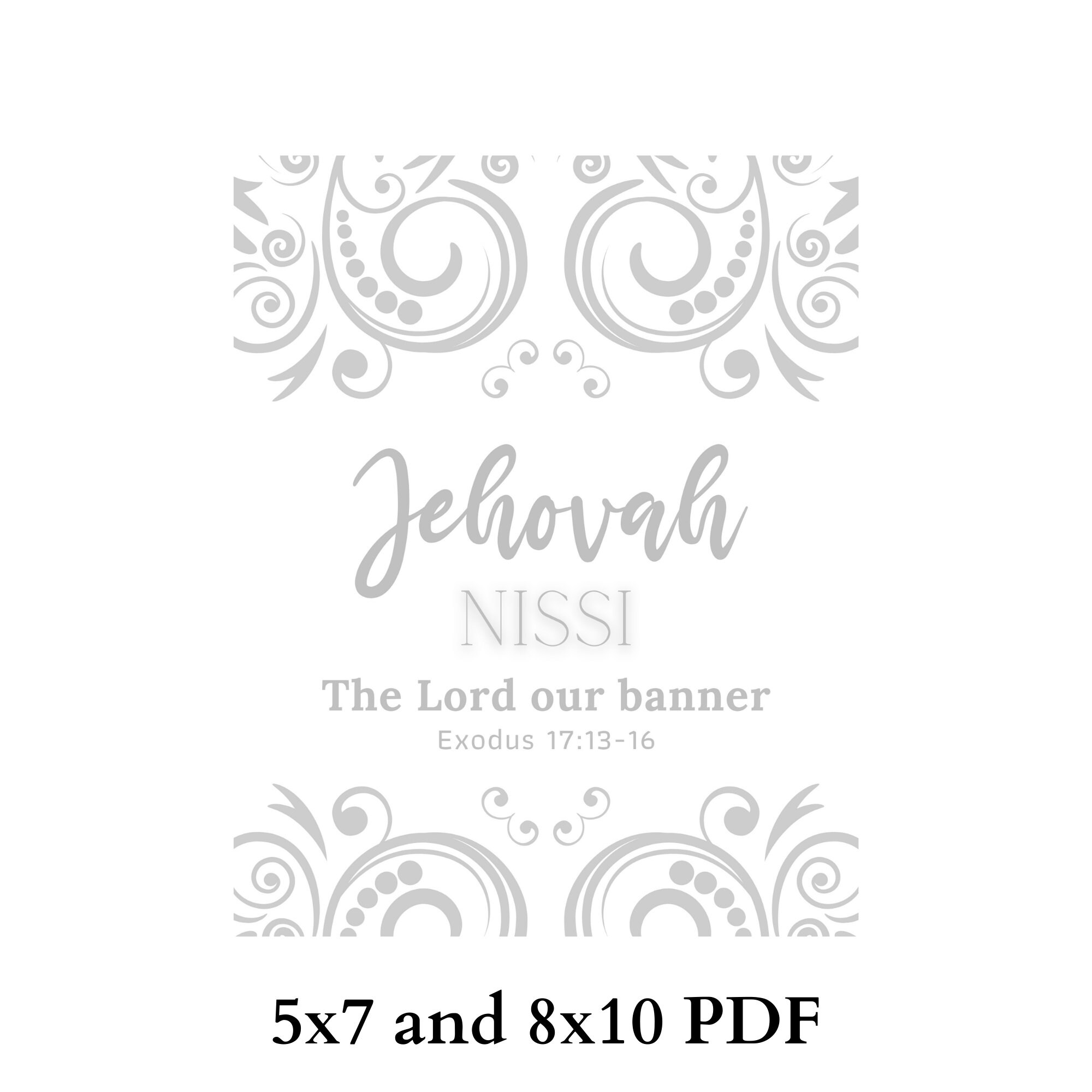 7 Names of God,christian Wall Art,christian Printables,bible Verse