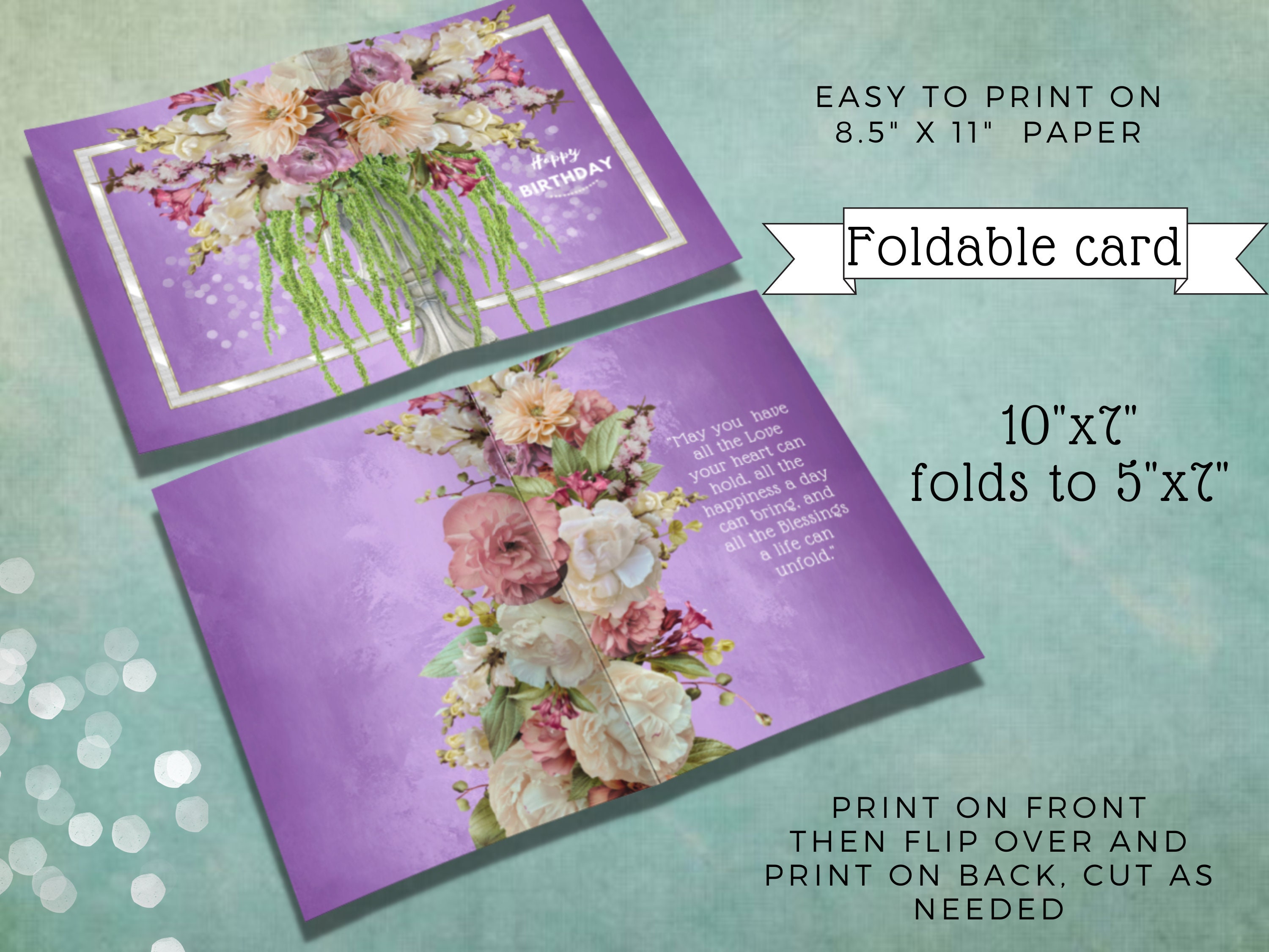 Birthday Card for Her, Happy Birthday Card, Printable Birthday Card for ...