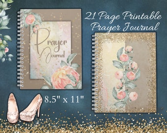 Prayer Journal, Prayer Journal Template, Faith Journal, Christian Journal, Editable Journal, Printable Prayer Journal, Bible Journal planner