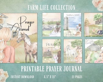 Prayer Journal, Prayer Journal Template, Faith Journal, Christian Journal, Editable Journal, Printable Prayer Journal, Bible Journal planner