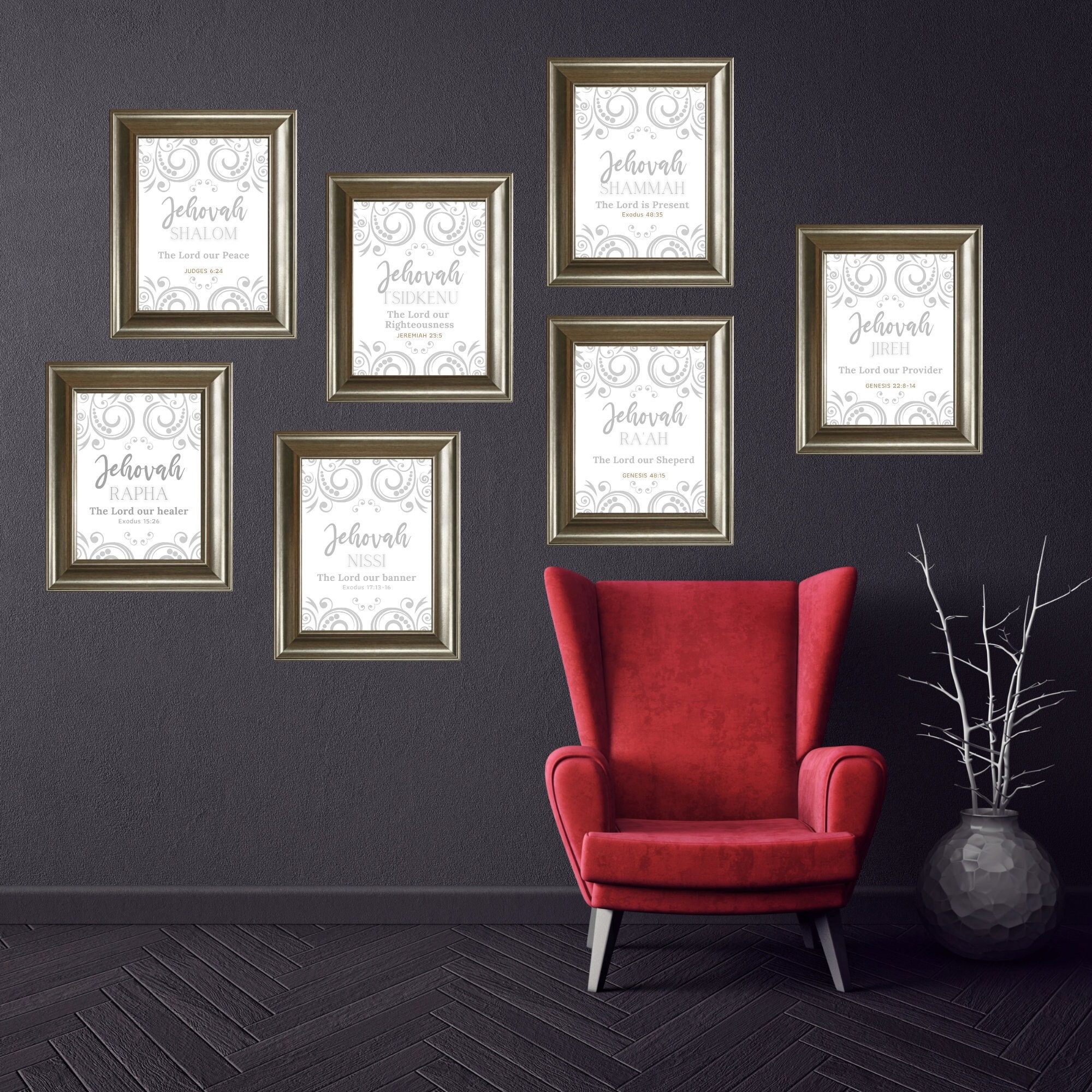 7 Names of God,christian Wall Art,christian Printables,bible Verse