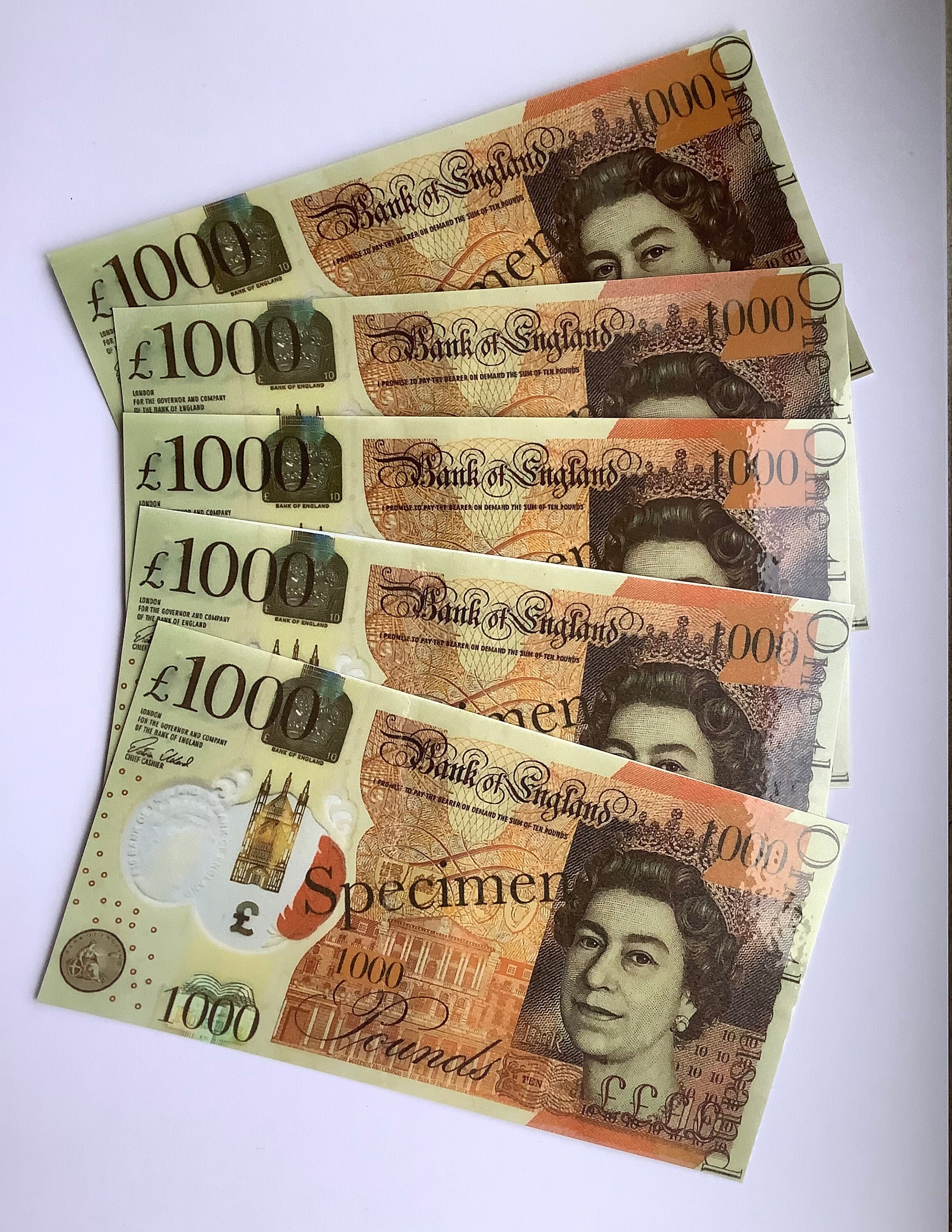 Cash Envelope Replacement Note/1000 Pound Replacement Note/ - Etsy