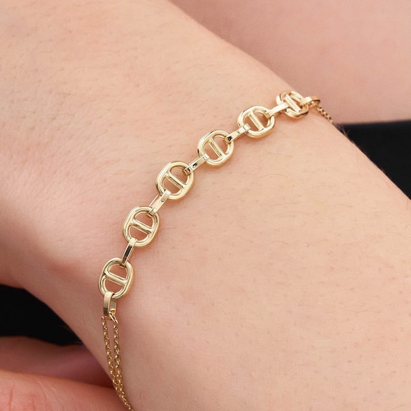 Ankle Bracelet Anchor Chain Etsy