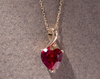 Small Ruby Necklace - Etsy