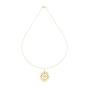 14K Gold Compass Necklace, Travel Necklace, Graduation Gift, Coordinates Necklace, Compass Pendant Necklace, Gold Compass Charm image 5