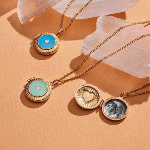 14k Solid Gold Locket Necklace With Gold Locket Pendant Etsy