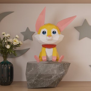 Papercraft Fox, Paper Craft Fox Model, Fox PDF szablon, 3D rzeźba Fox, Low poly wzór Fox, SVG