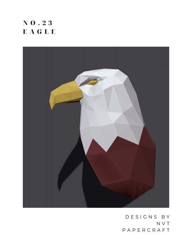 Papercraft Eagle Paper Craft Eagle Model Eagle PDF Template | Etsy