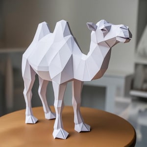 Camel Papercraft, Paper Craft Camel Model, Camel PDF template, 3D Camel sculpture, Low poly pattern Camel, SVG