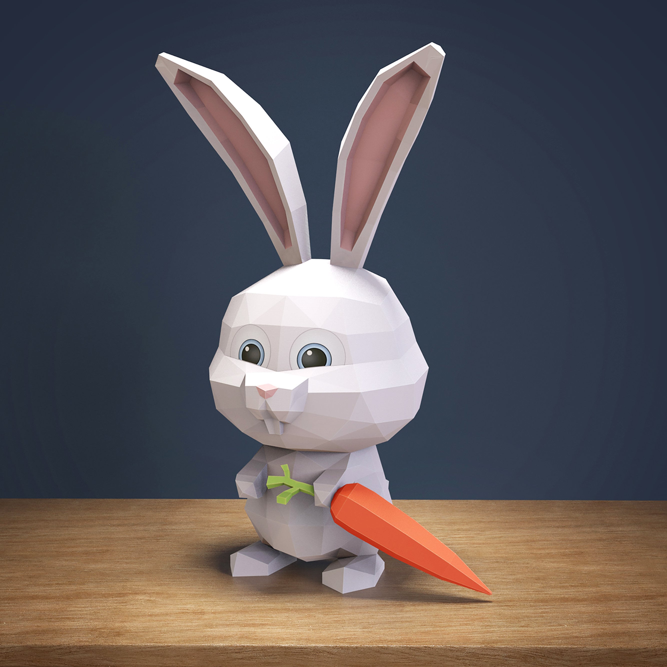 ◆Rabbit-PaperCutting-◆同梱あり RABBIT 3D Papercraft / 3d Origami Rabbit / Rabbit Paper