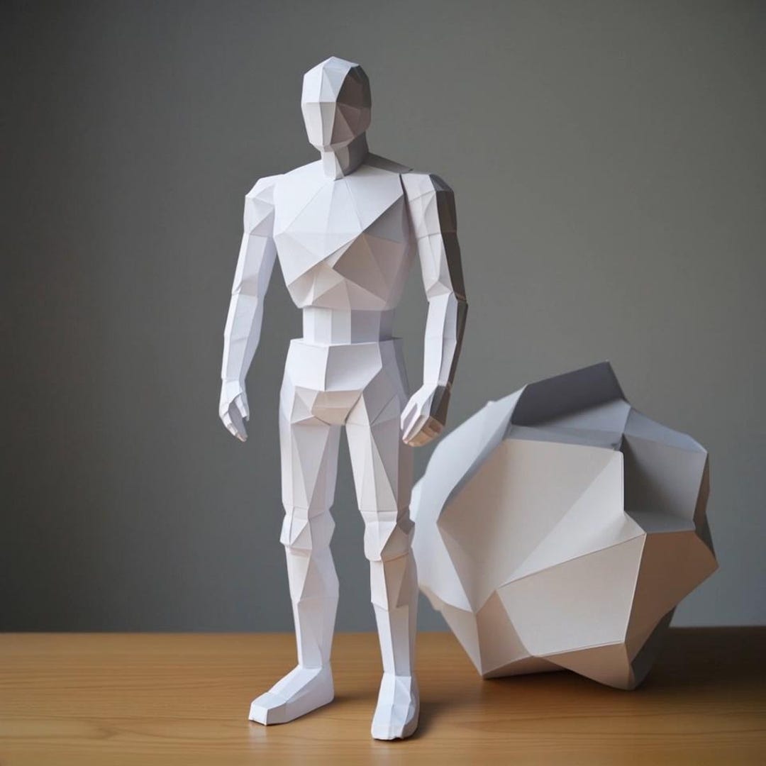 Human Paper Pattern Human Papercraft, Paper Craft Human Model, Human PDF Template, 3D Human ...