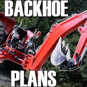 BACKHOE PLANS + DXF-Dateien, 1 Satz zöllige + 1 Satz metrische Dateien: alle in 1 Paket enthalten