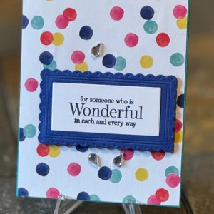 For wonderful someone card