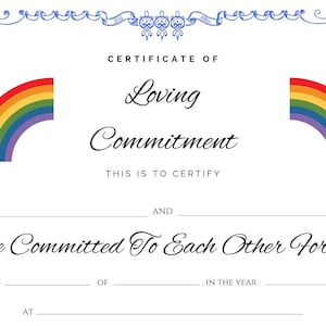 Engagement und Hochzeitszertifikat Vorlage-Bearbeitbar Printable