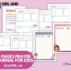 Kids Prayer Journal: Colorful Children&#39;s Prayer Activities (A4 & US Letter) (PDF)