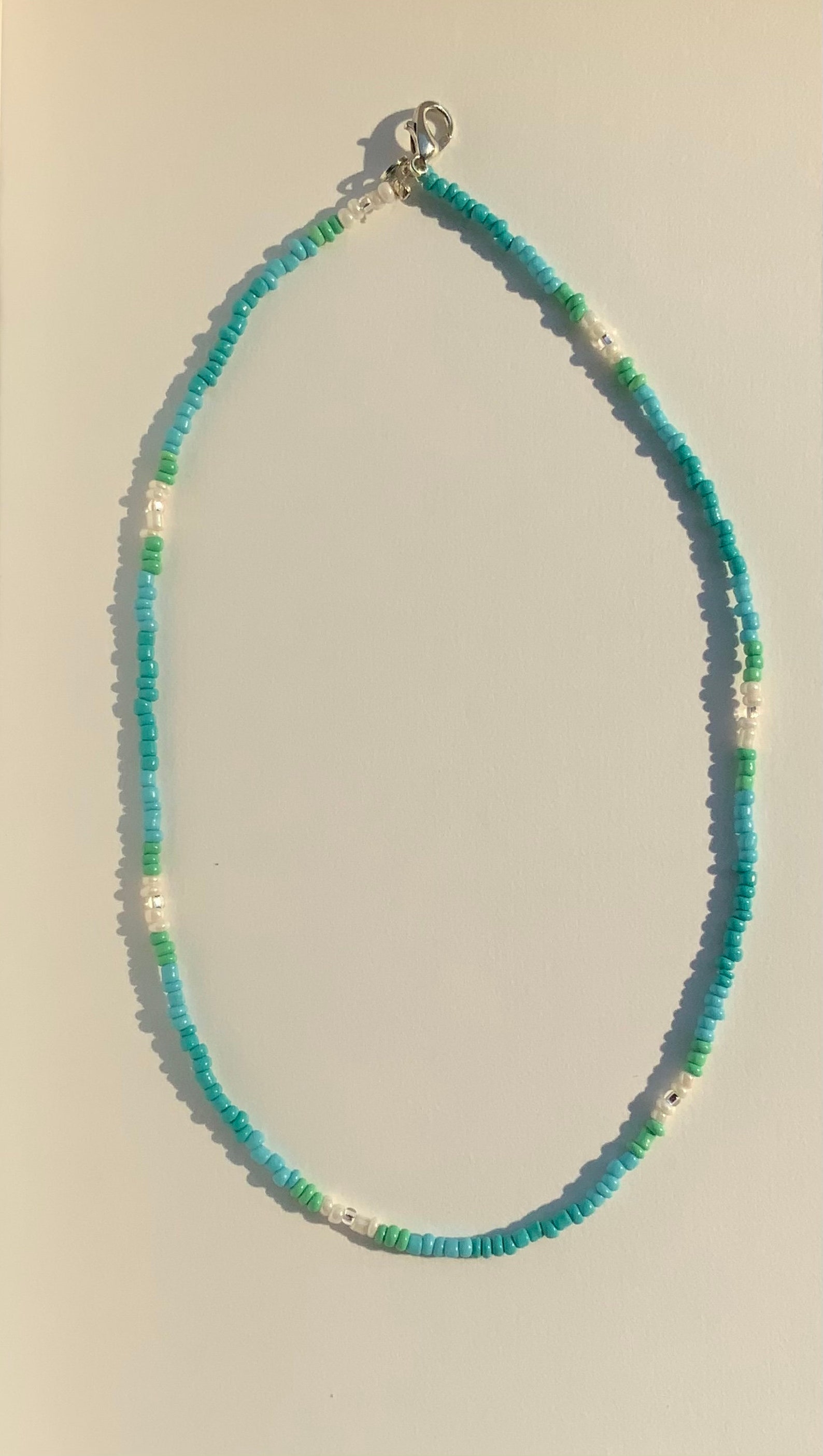 Seed bead choker multi colored pattern Etsy