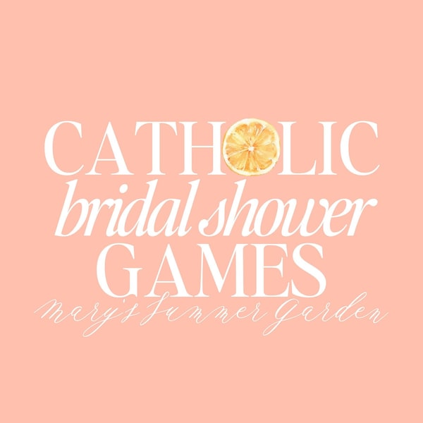 Catholic Bridal Shower Games: Mary's Summer Garden  | Digital Download | Catholic Wedding, Summer Catholic Bridal Shower