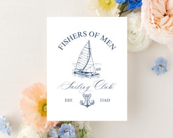 Catholic Greeting Card, Fishers of Men Sailing Club, Coastal