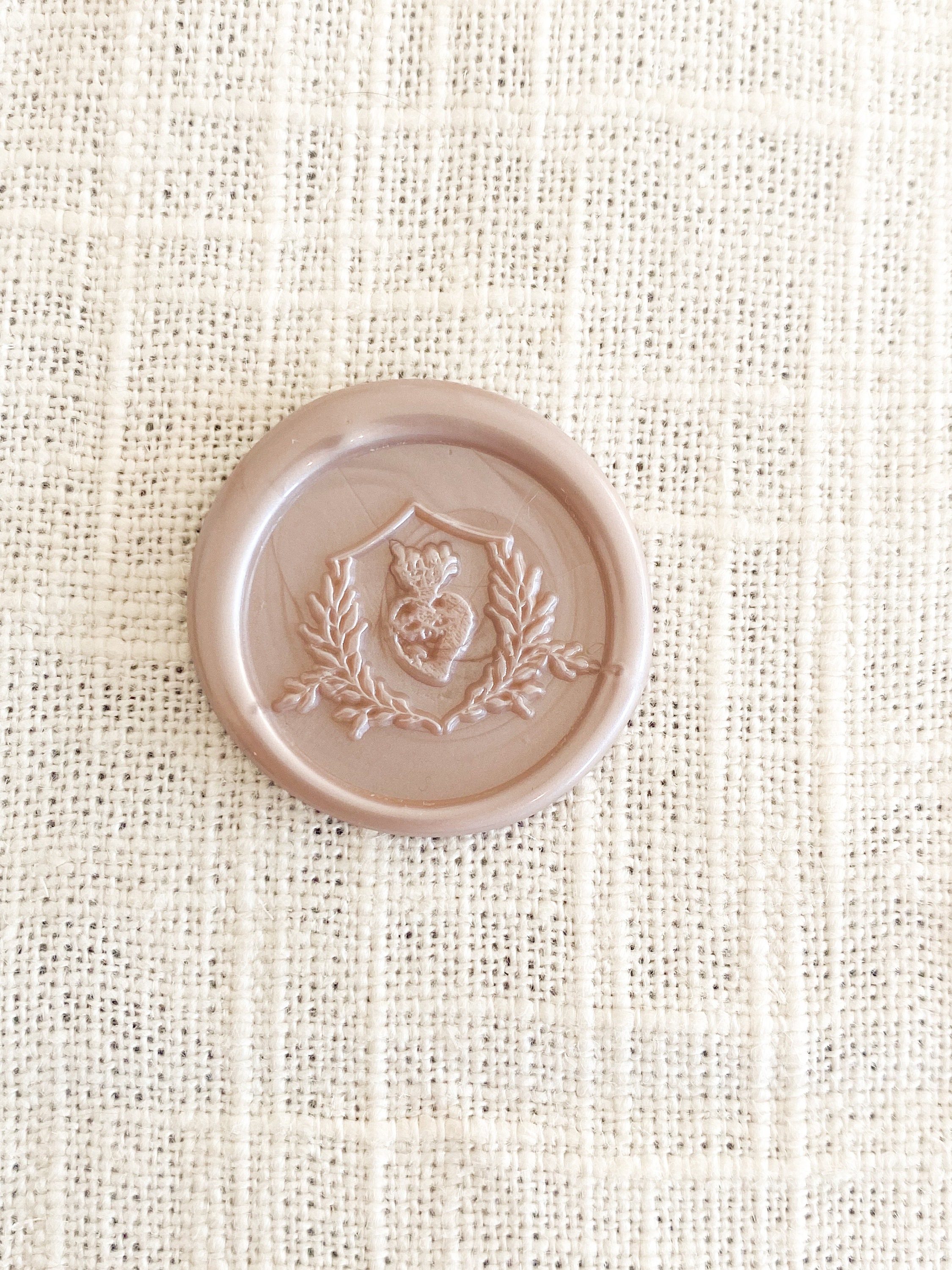 Sacred Heart Wax Seal Stamp with Black Wood Handle #R1083CD