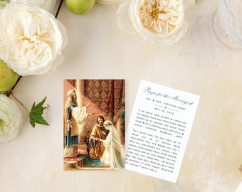 Catholic Wedding Prayer Cards, The Wedding of Mary and Joseph, Semi-Custom