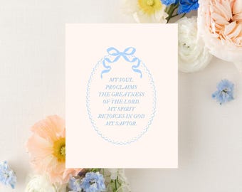 Catholic Greeting Card, Mary's Magnificat, Luke 1:46