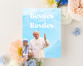 Catholic Valentine's Day Card, St. John Paul II & St. Mother Teresa