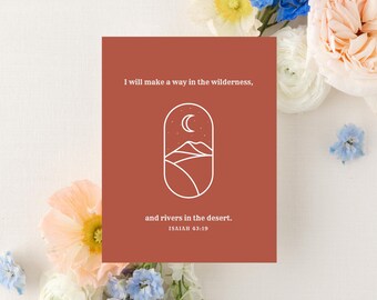 Catholic Encouragement Greeting Card, "I Will Make A Way", Isaiah 43:19