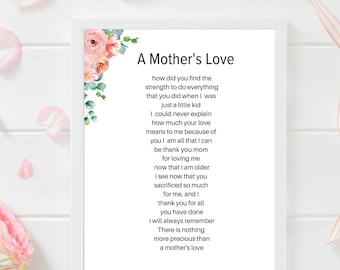Printable Mother Poem - Etsy